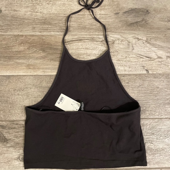 ❤️ H&M BLACK HALTER LAGUNA BEACH TANK TOP SIZE MEDIUM NEW - Picture 3 of 3